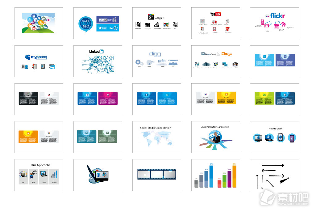 25款彩色商业数据图标icon