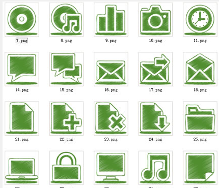 绿色系统桌面图标素材下载
