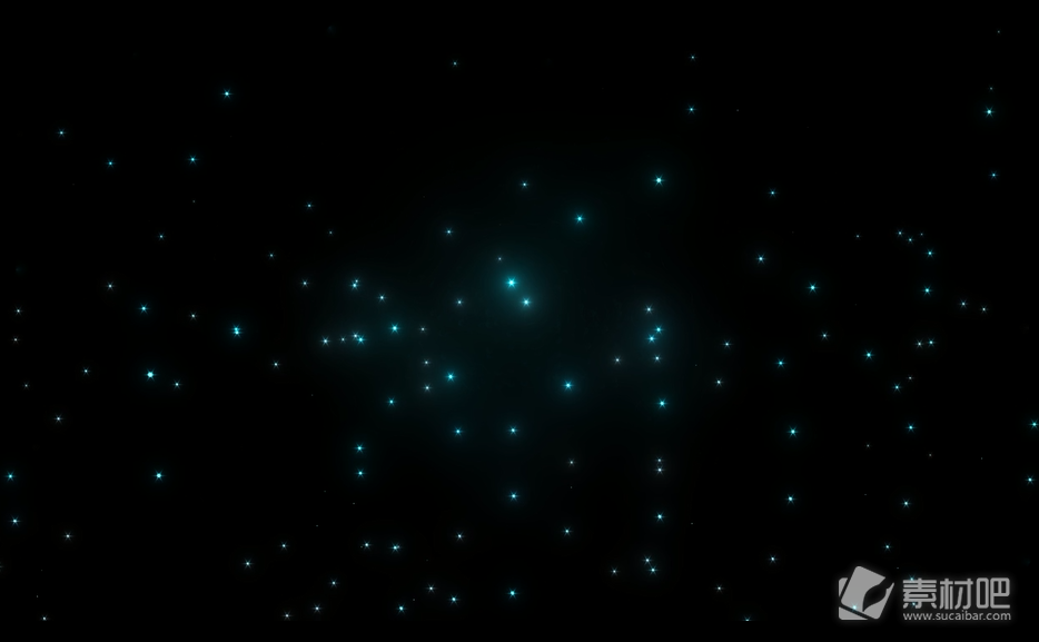 蓝色星系神秘浩瀚宇宙粒子背景视频