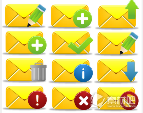 黄色邮件信封桌面图标