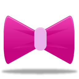 粉色蝴蝶结的图标