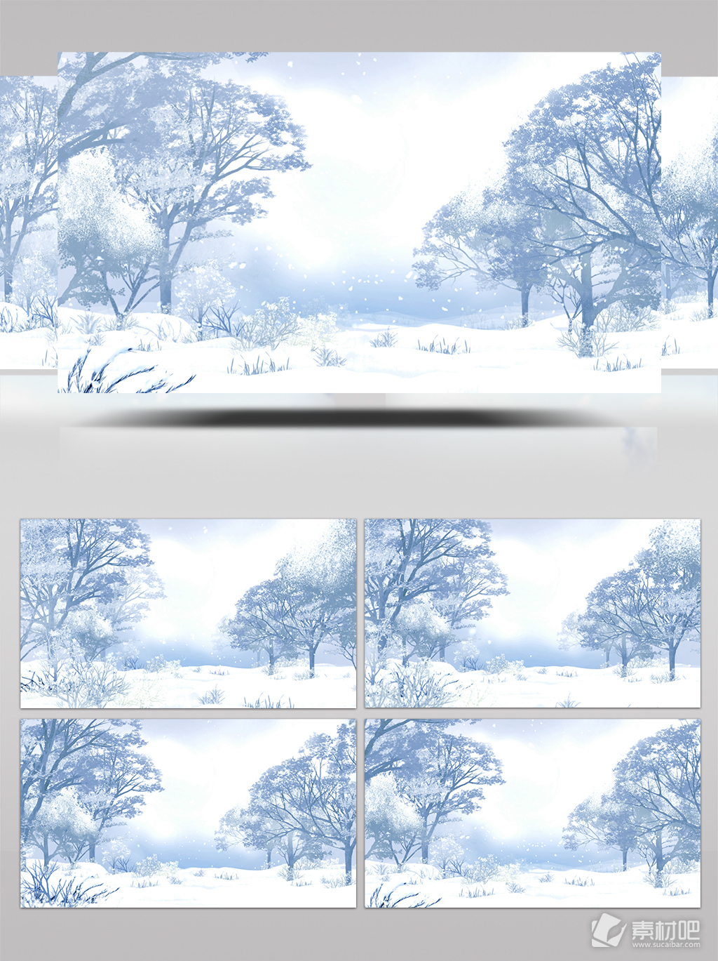 下雪背景主题视频素材 唯美风景唯美下雪雪树年会背景雪的主题下载 素材吧