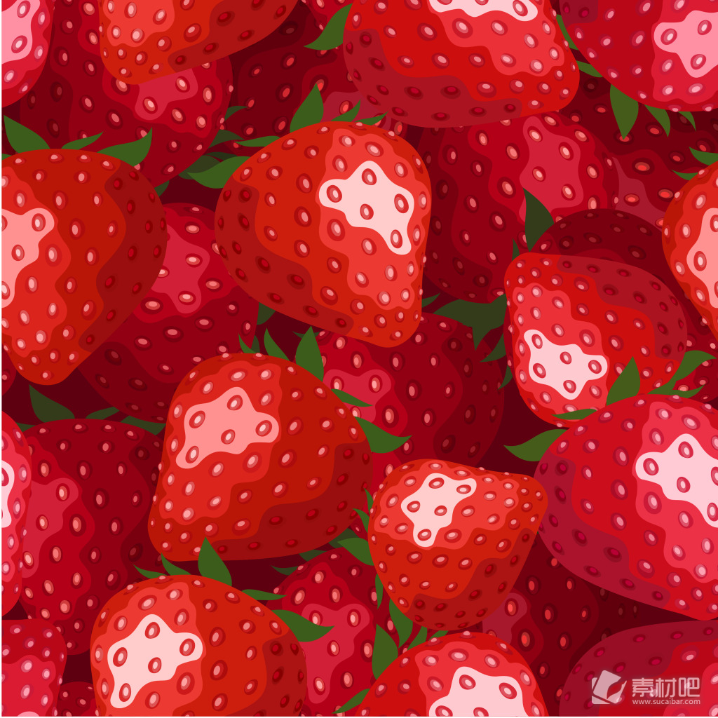创意草莓无缝背景
