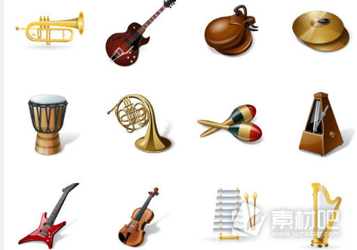 各种乐器种类图标素材