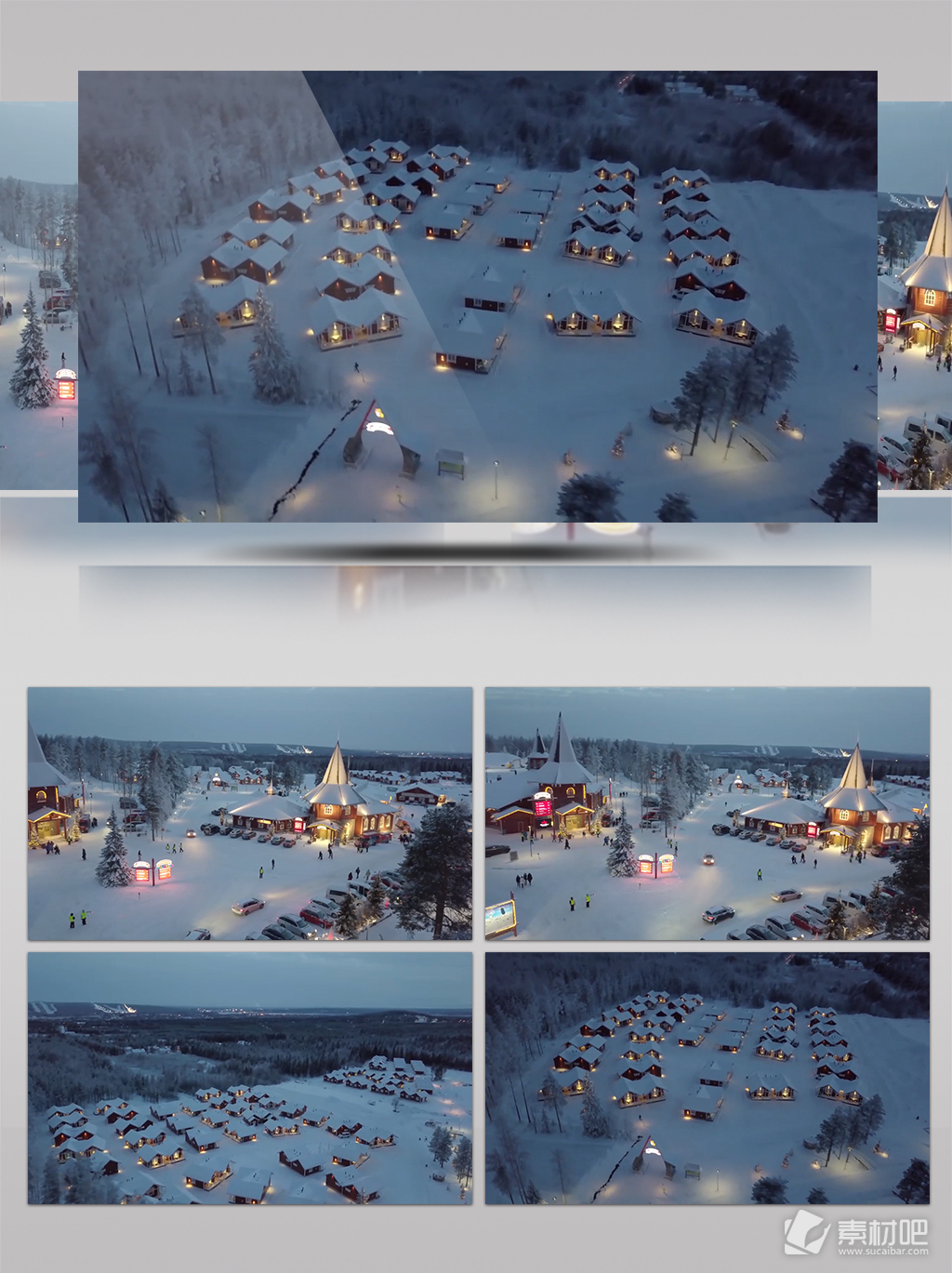 4K雪景航拍视频素材
