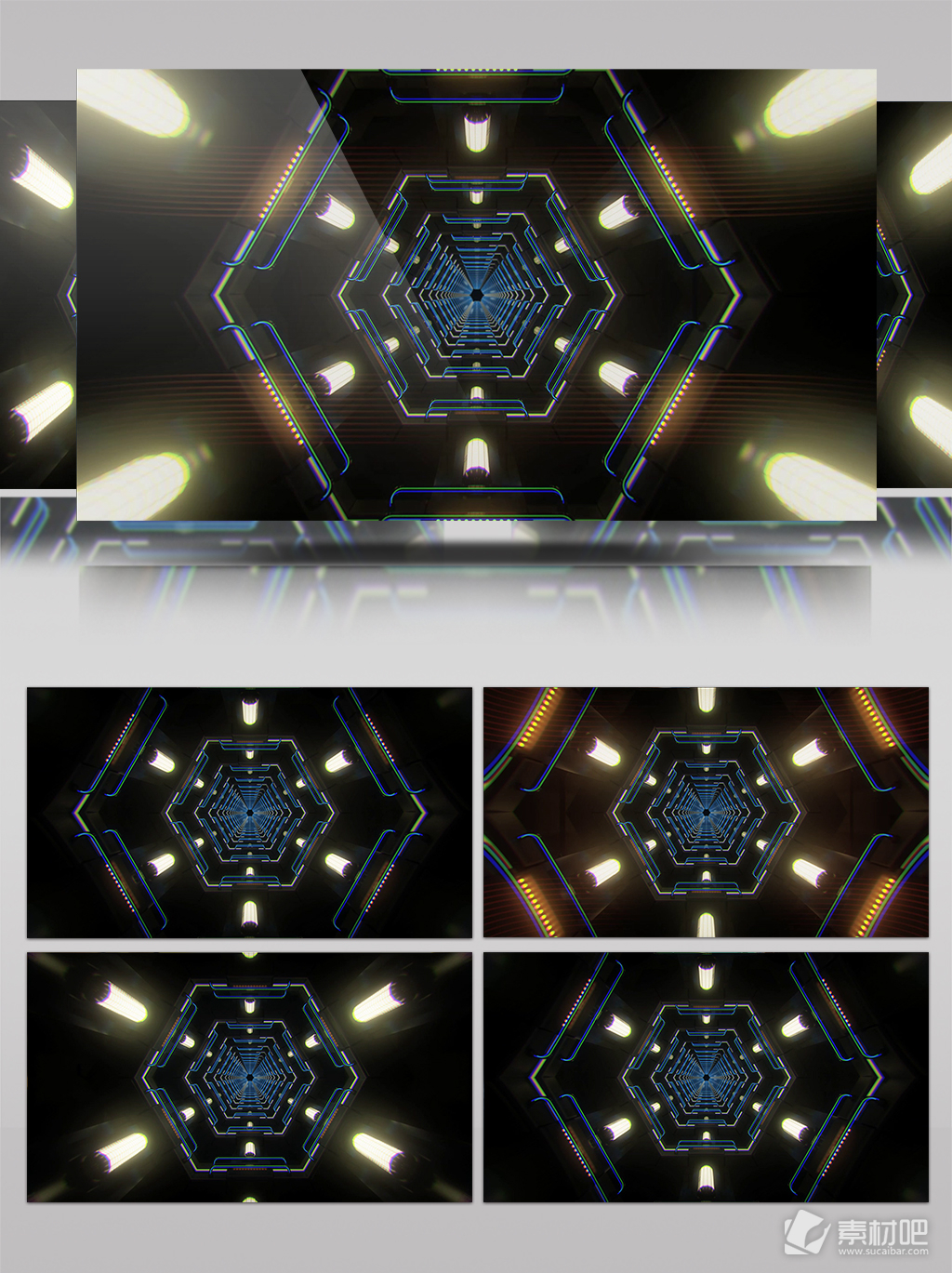 形状几何led舞台背景LED视频素材