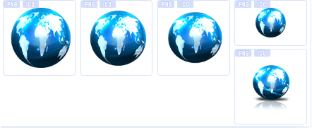 蓝色世界地球图标png下载