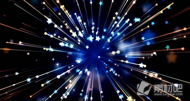 高清星光粒子散开LED视频素材