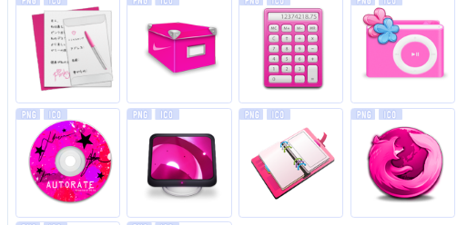 粉色系统桌面图标下载