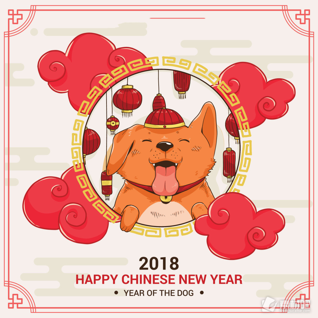 手绘中国新年元素