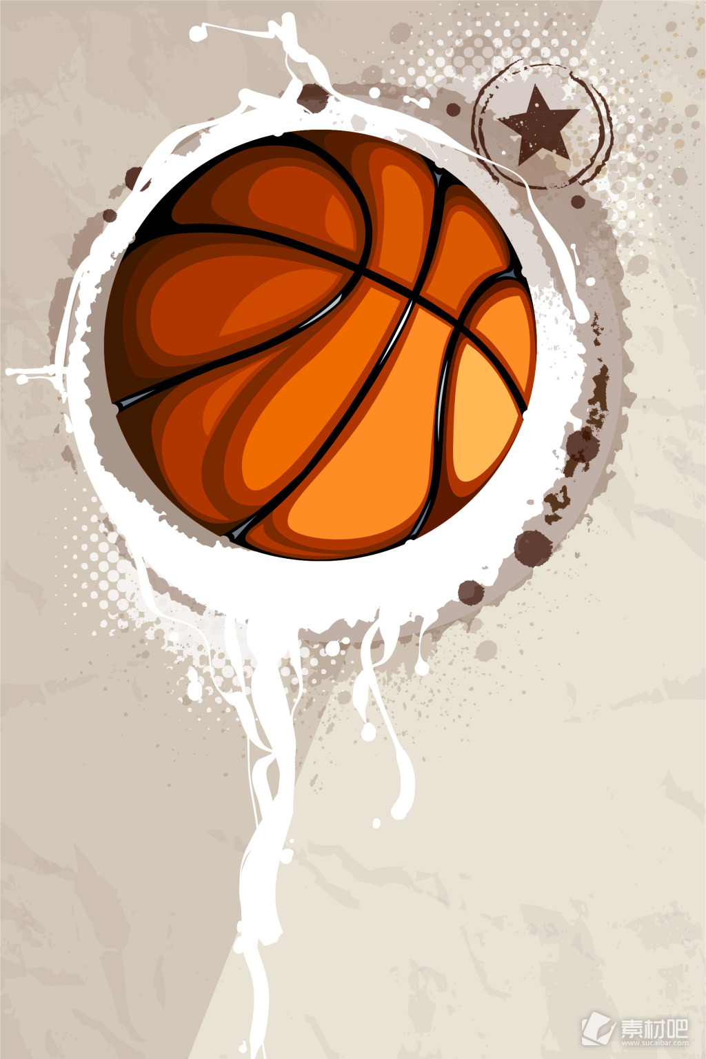 篮球比赛海报背景 篮球比赛海报矢量背景 素材吧