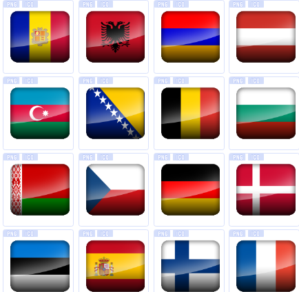 欧洲国家国旗图标png下载