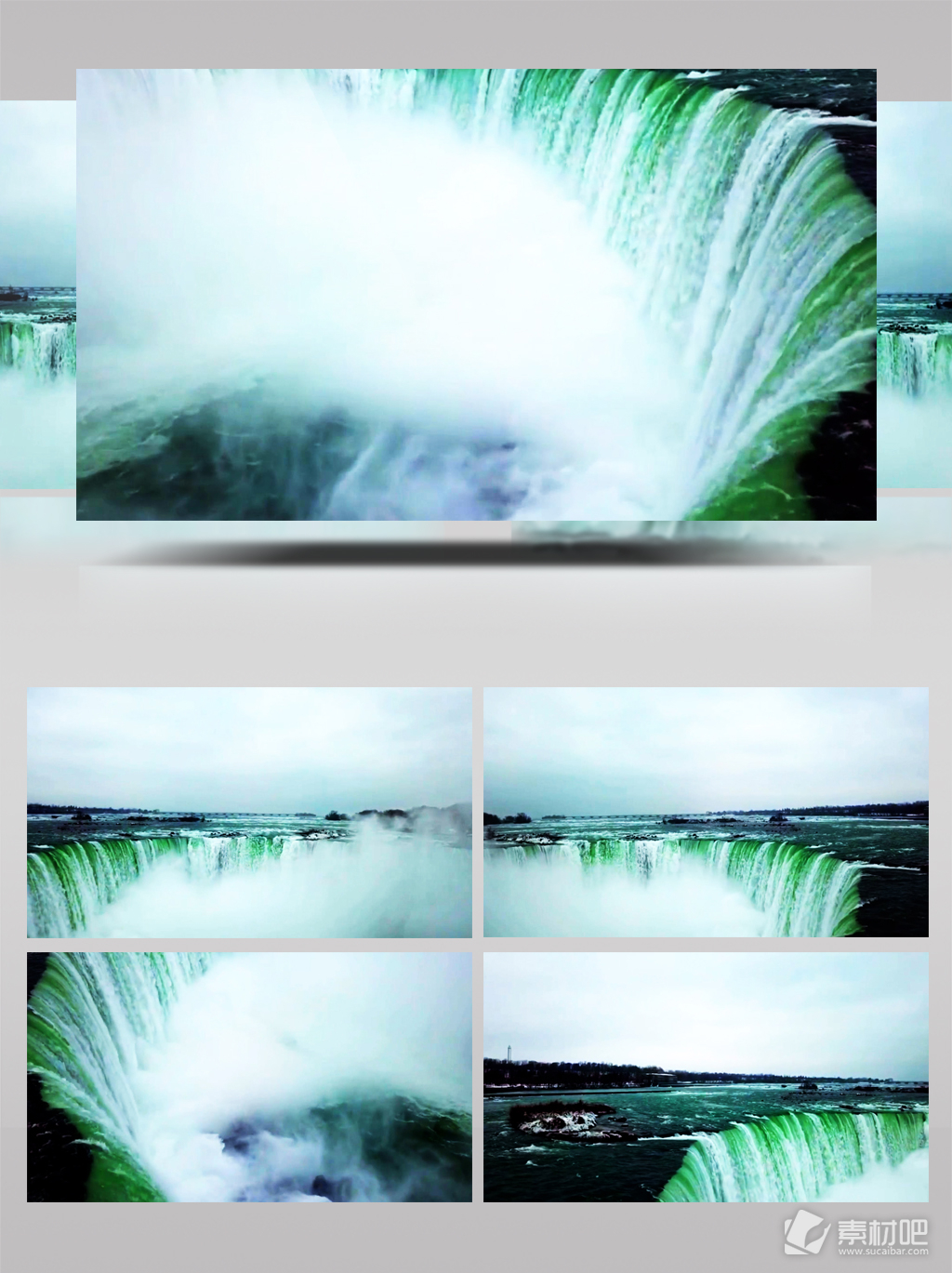 壮观的尼亚加拉瀑布风景视频