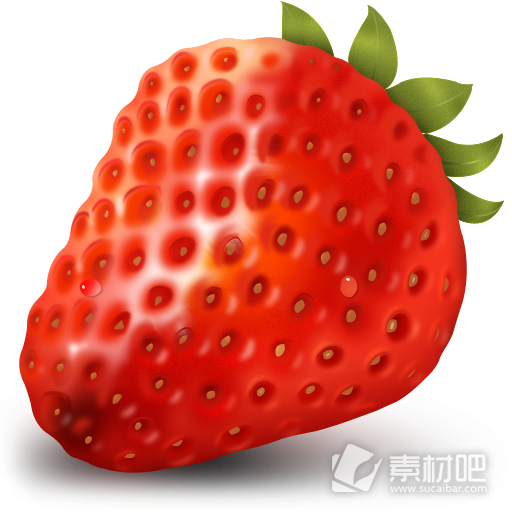 新鲜草莓图标素材下载