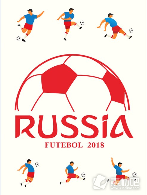 世界杯人物插画设计元素
