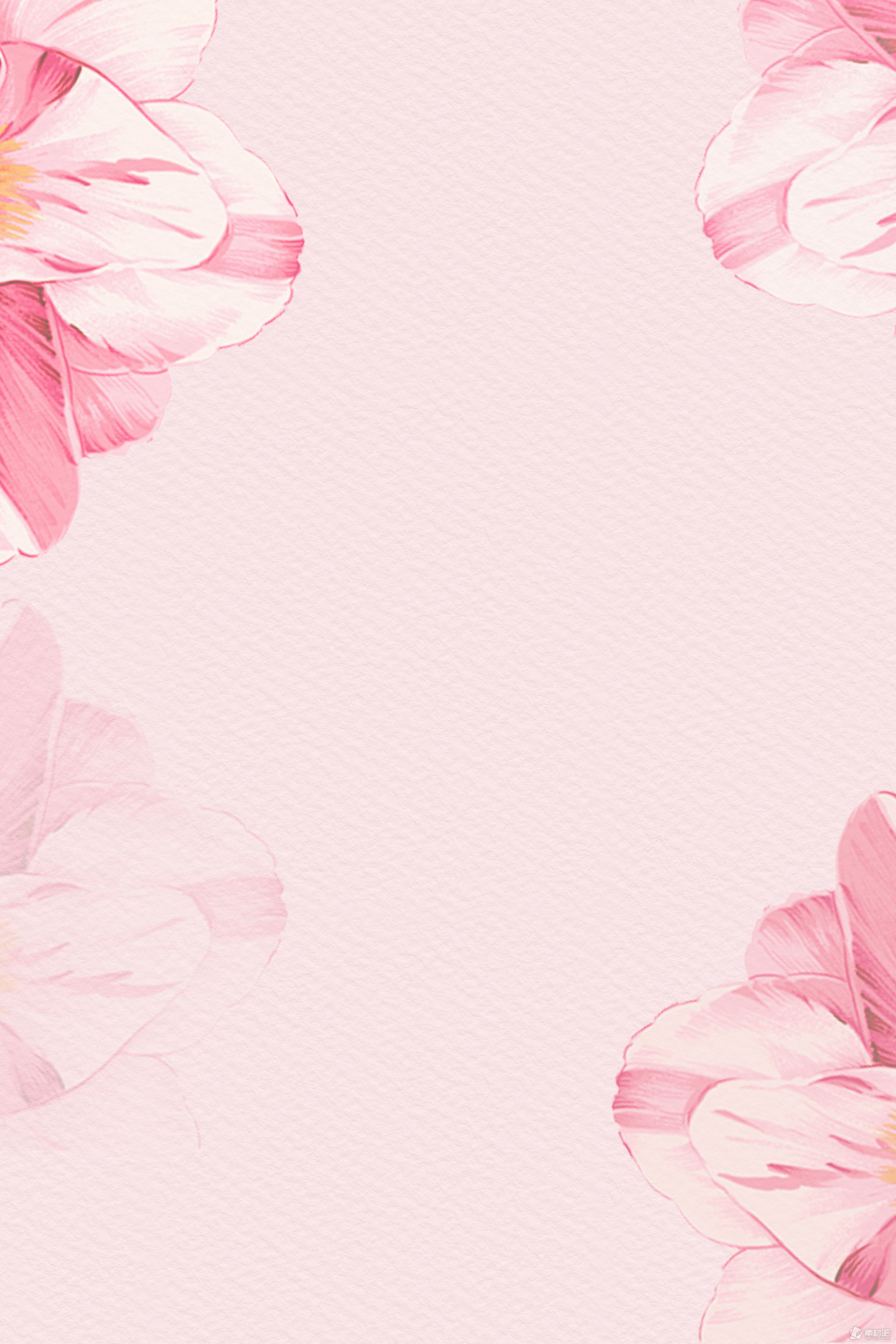 文艺粉色花卉海报背景