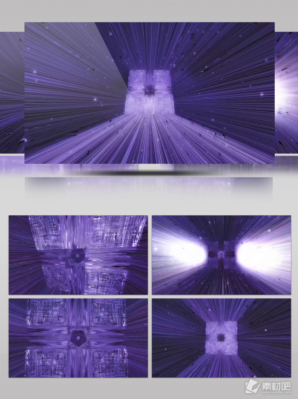 4K立方体粒子光线运动三维空间背景视频