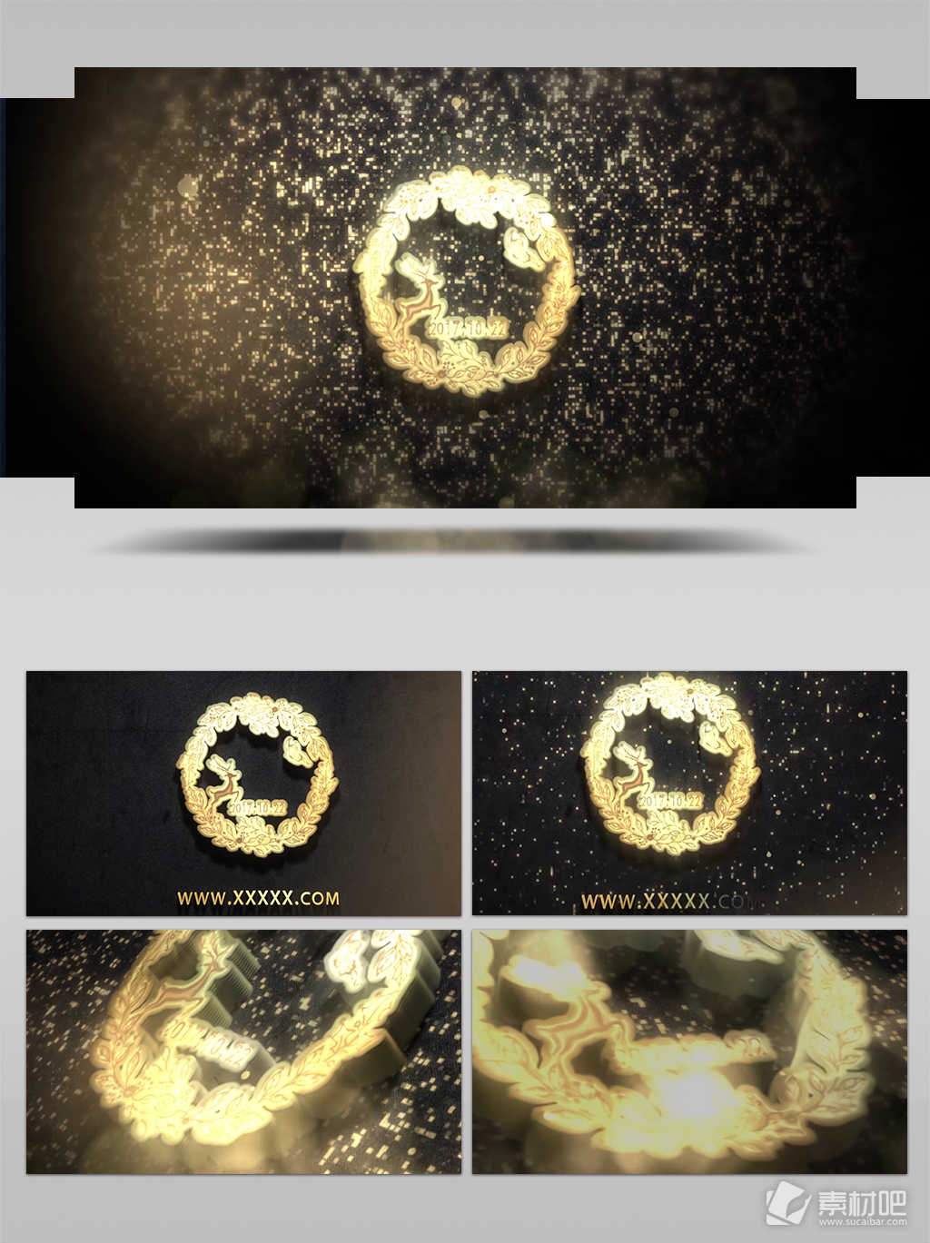 梦幻金色粒子光斑logo标志模板