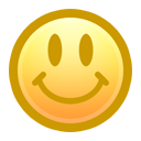 黄色微笑脸表情图标素材