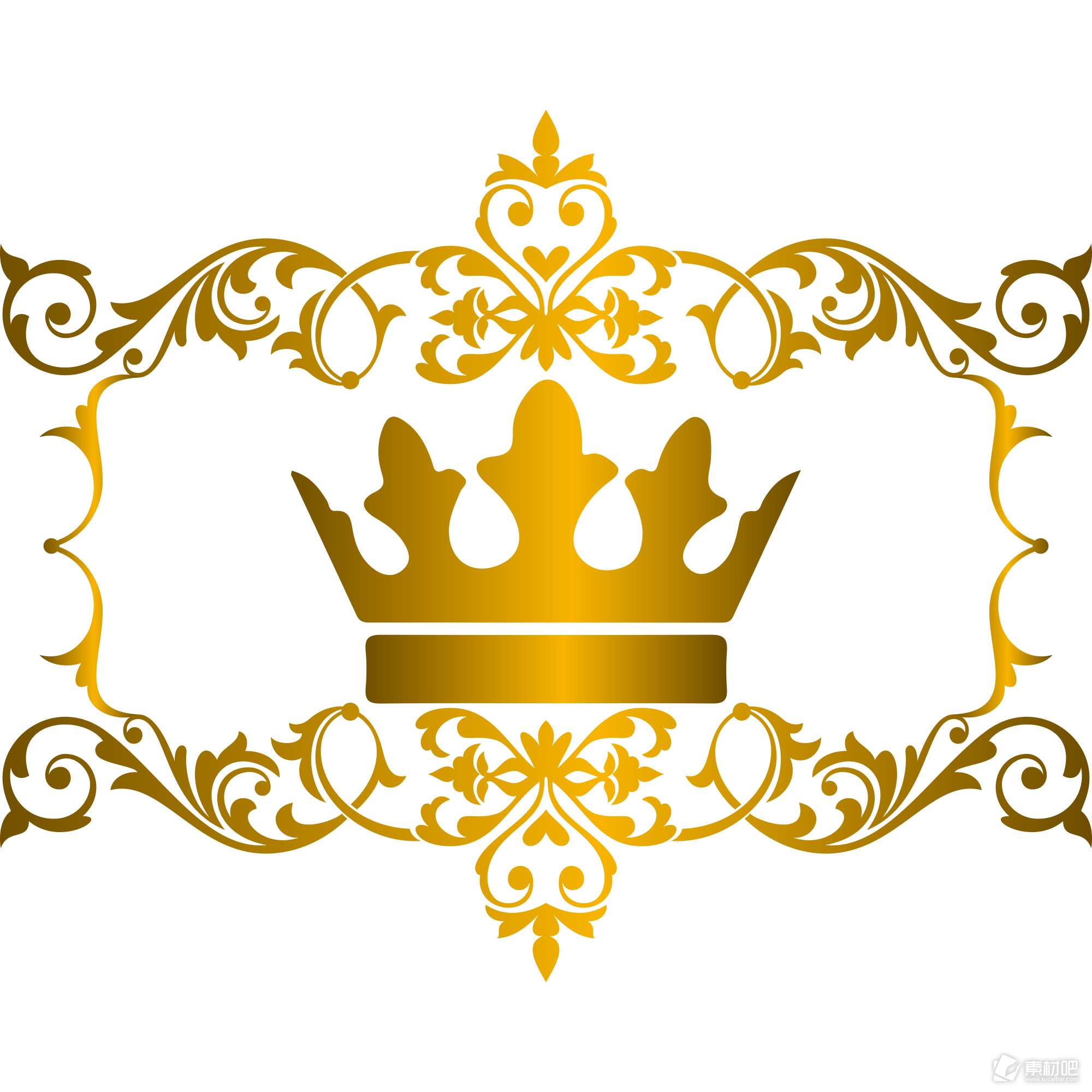 欧式风格金色皇冠矢量素材