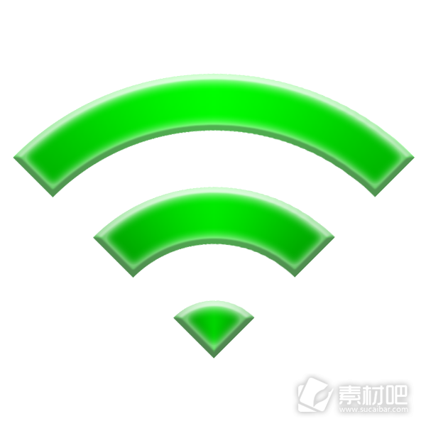 绿色无线网图标素材
