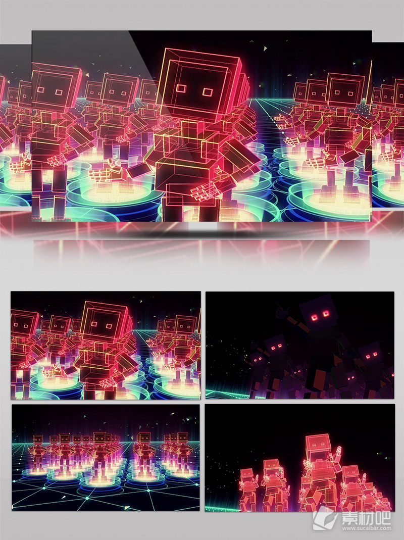 镭射机器人舞台LED背景