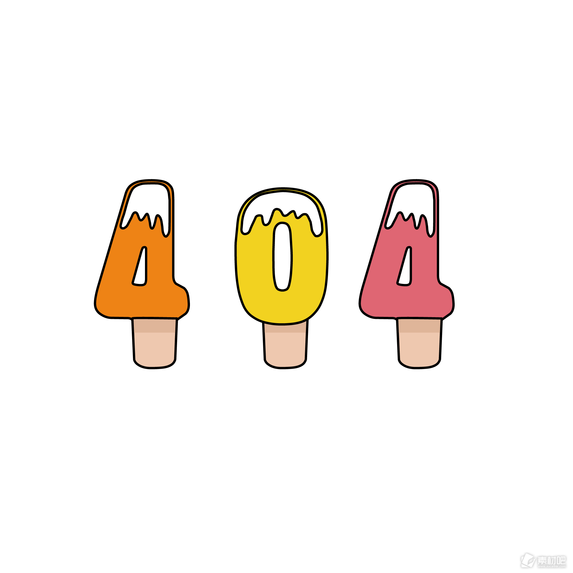 404艺术字矢量图原创设计元素